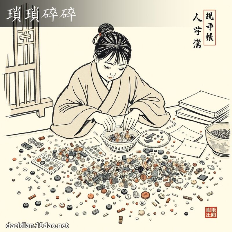 瑣瑣碎碎 - 中華成語配圖