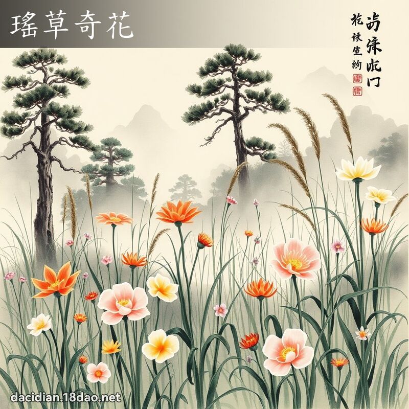 瑤草奇花 配图