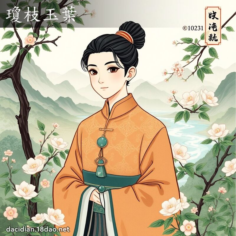 瓊枝玉葉 - 中華成語配圖