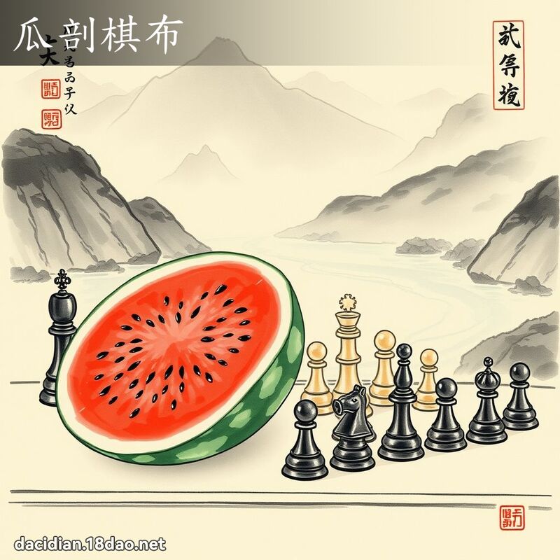 瓜剖棋布 配图
