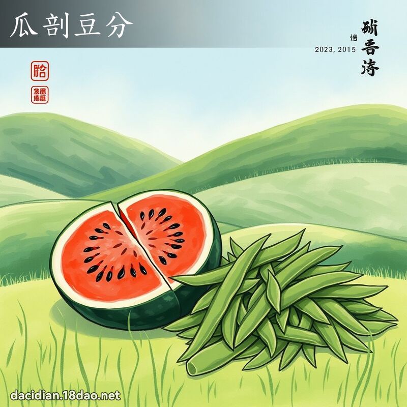 瓜剖豆分 配图