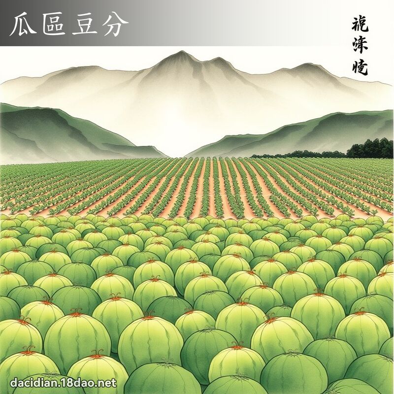 瓜區豆分 配图