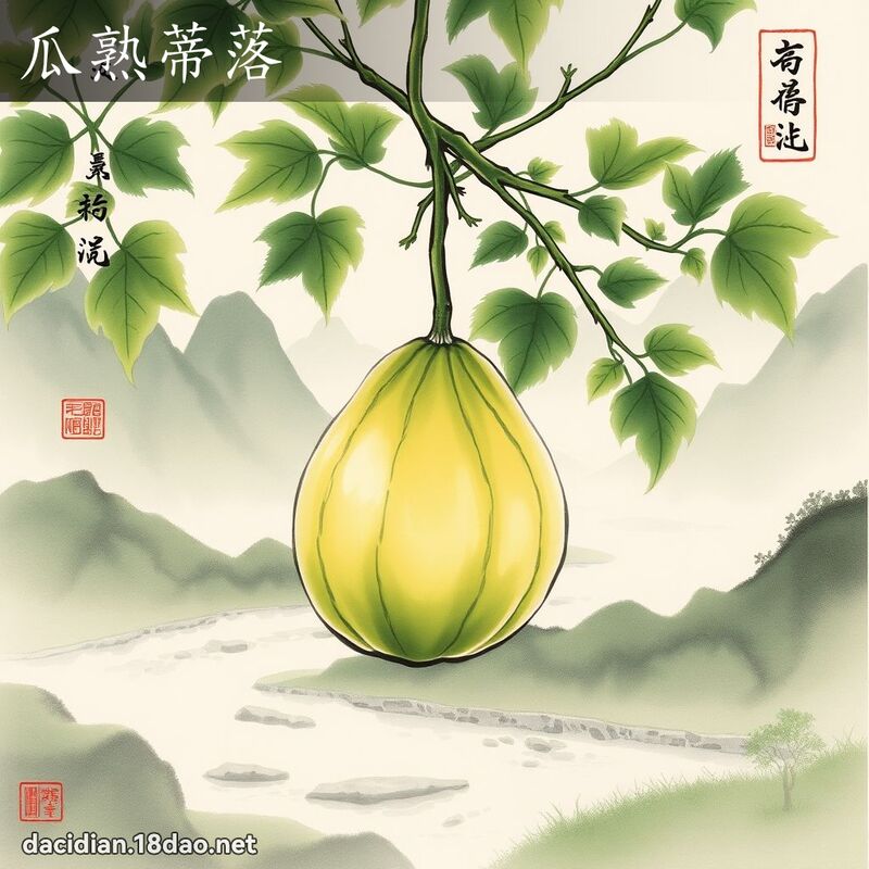 瓜熟蒂落 配图