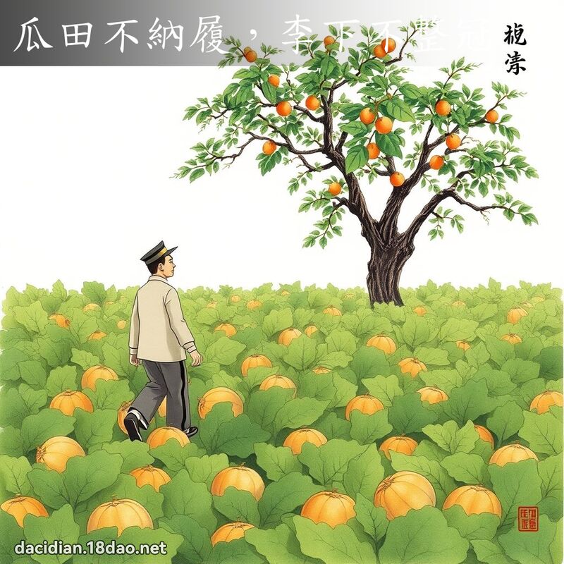 瓜田不納履,李下不整冠 配图