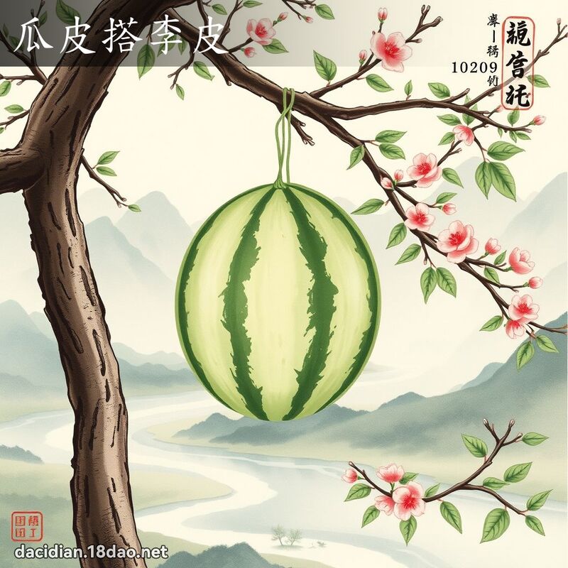 瓜皮搭李皮 配图