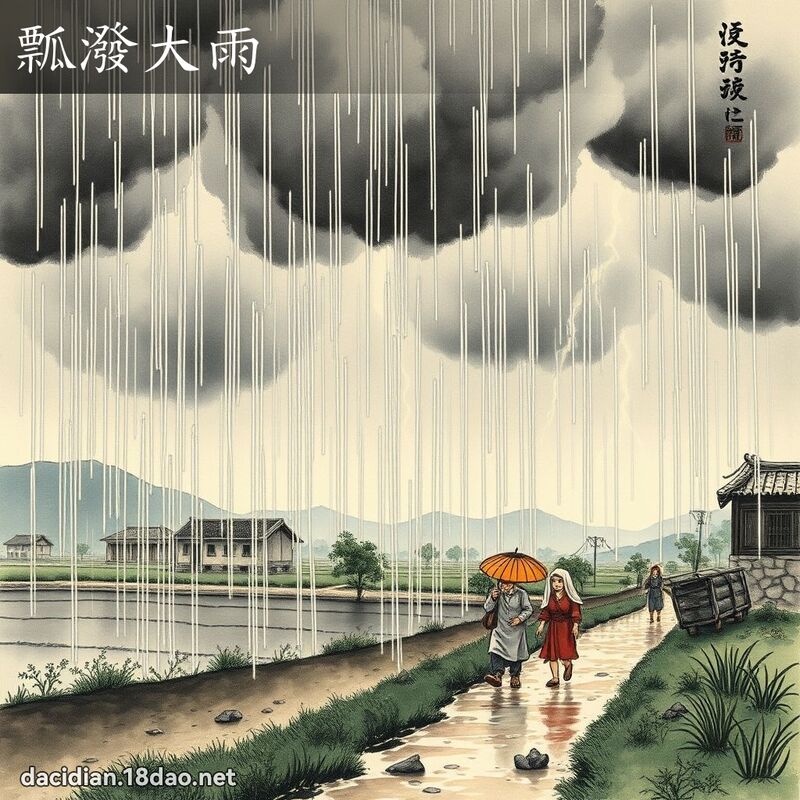 瓢潑大雨 配图