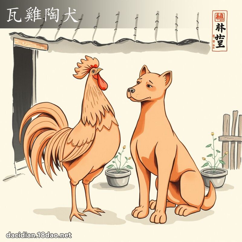瓦雞陶犬 配图