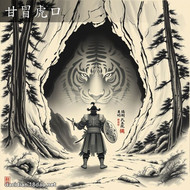 甘冒虎口 配图
