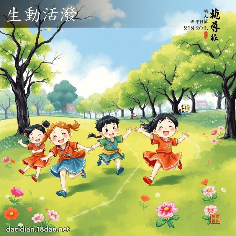 生动活泼 配图