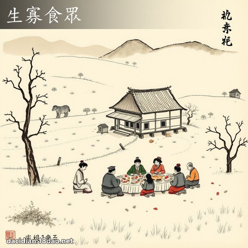 生寡食眾 配图