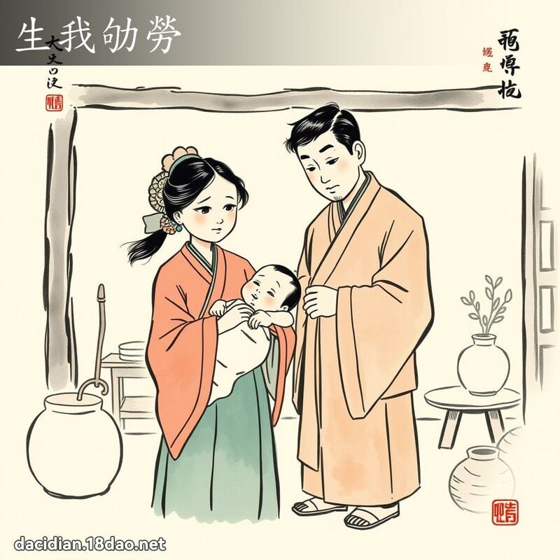 生我劬劳 配图