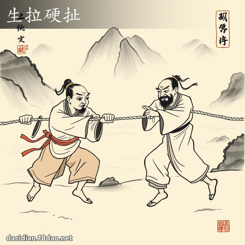 生拉硬扯 配图