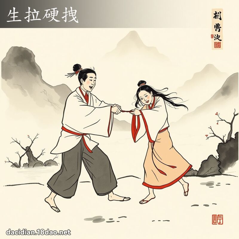 生拉硬拽 配图