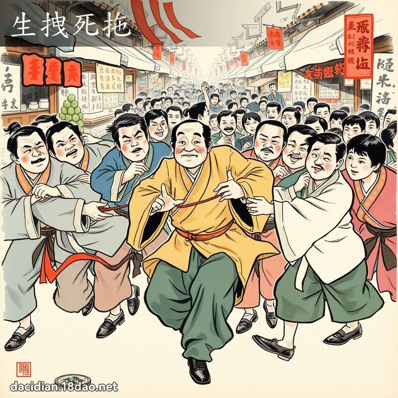 生拽死拖 配图