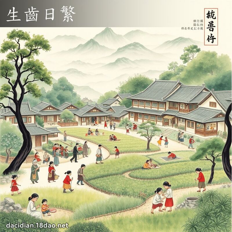 生齒日繁 配图