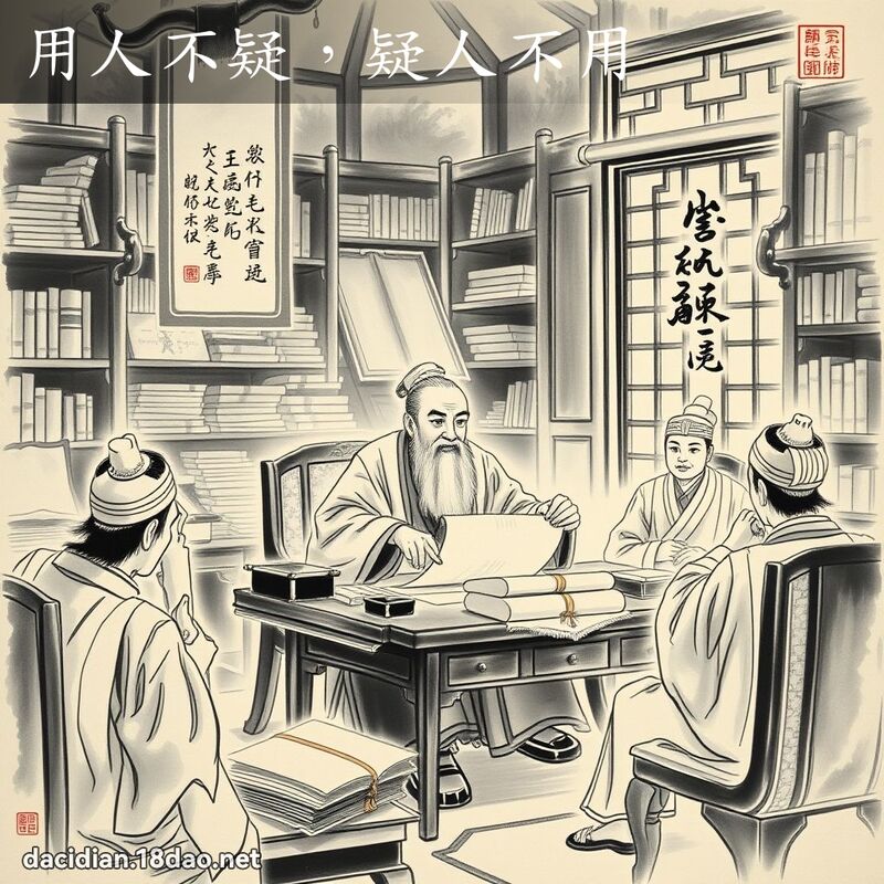 用人不疑,疑人不用 配图