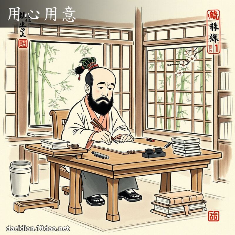 用心用意 配图