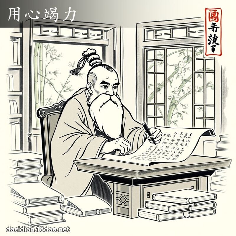 用心竭力 配图
