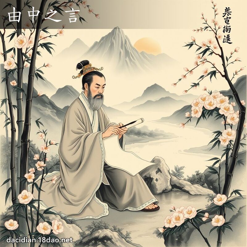 由中之言 配图