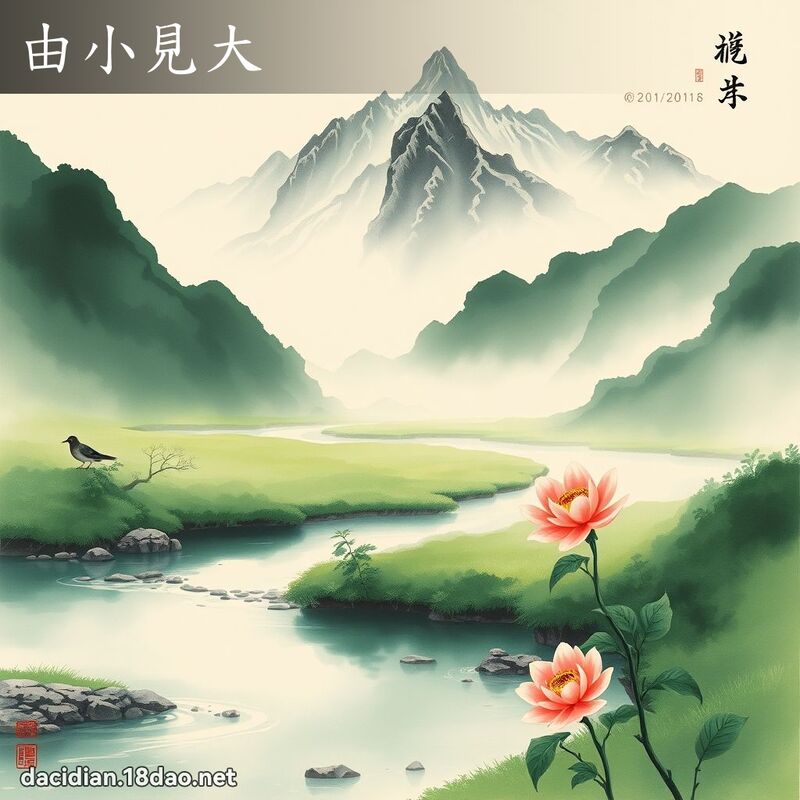 由小見大 配图