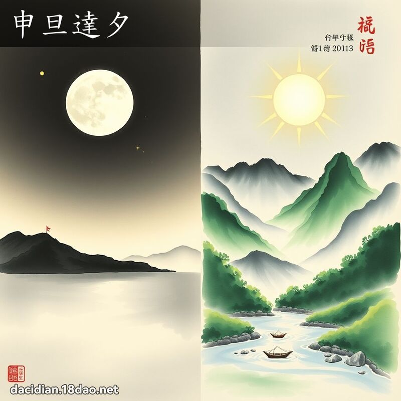 申旦達夕 配图