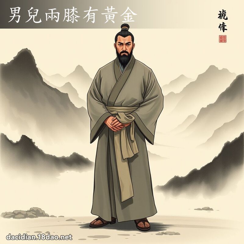 男兒兩膝有黃金 配图