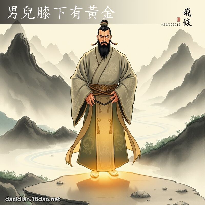 男兒膝下有黃金 配图