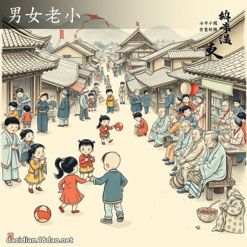 男女老小 配图