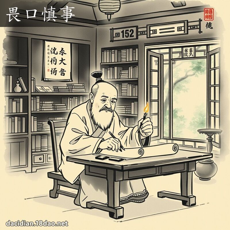 畏口慎事 配图