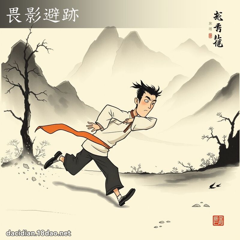 畏影避跡 配图