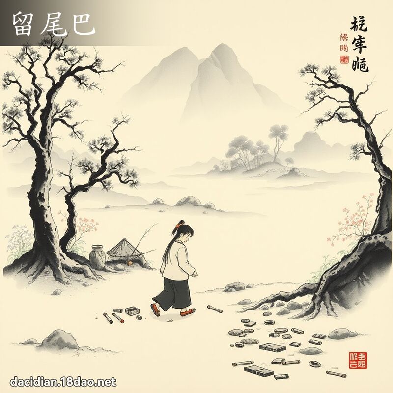 留尾巴 配图