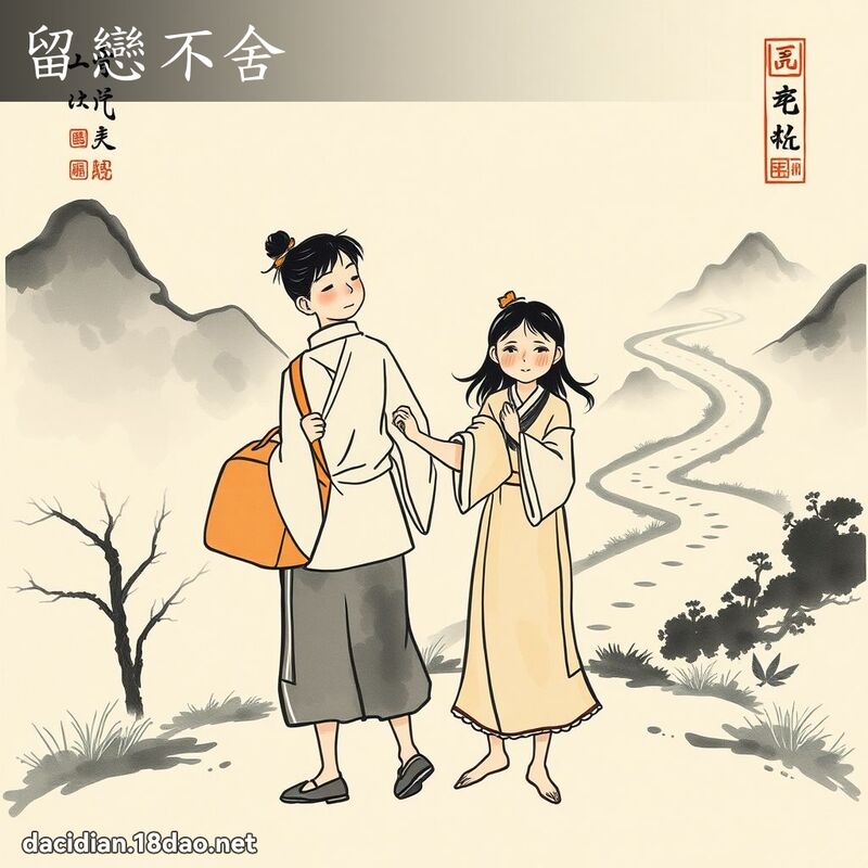 留戀不舍 配图
