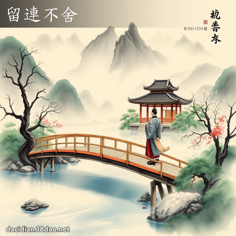 留連不舍 配图