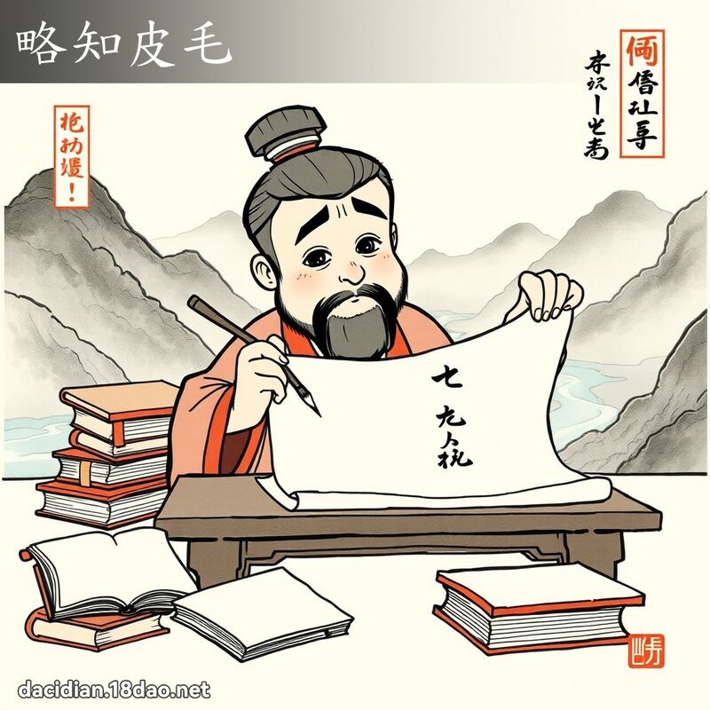 略知皮毛 配图