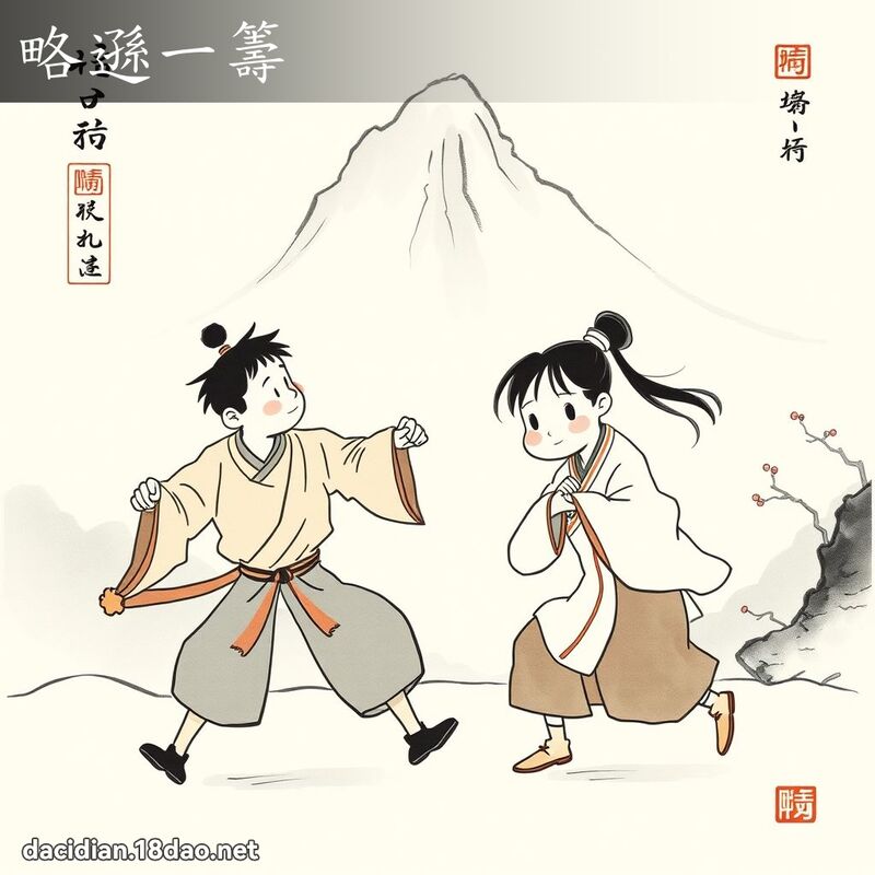 略遜一籌 配图
