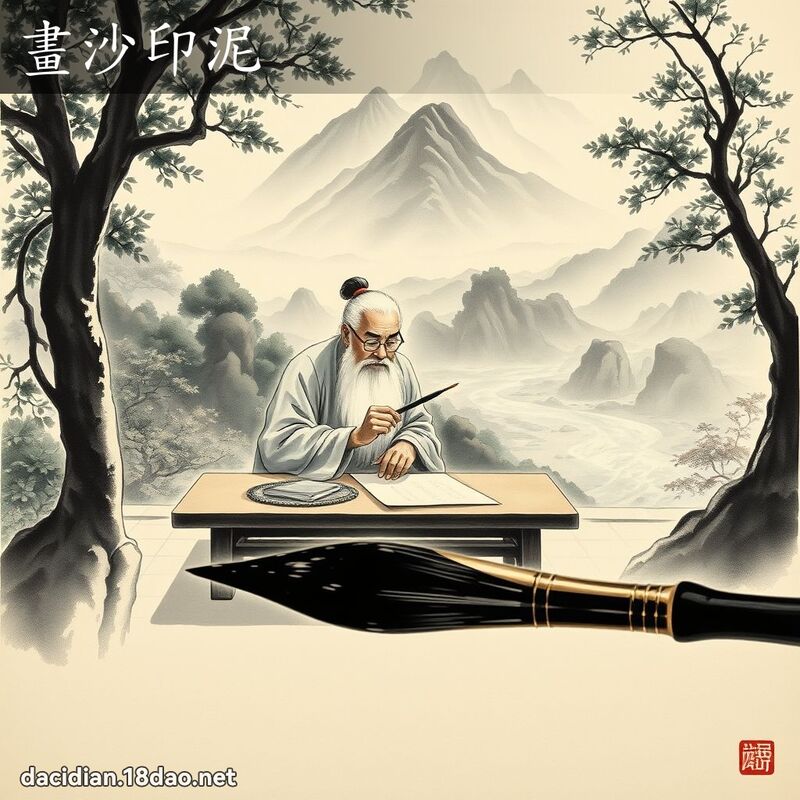 畫沙印泥 配图