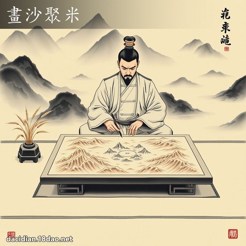 畫沙聚米 配图