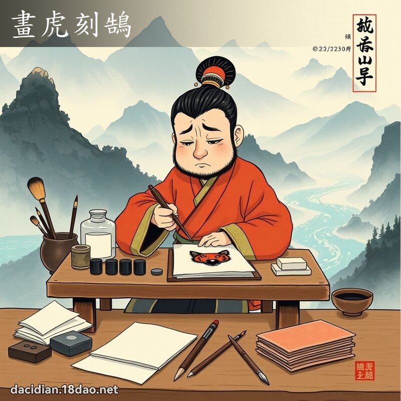 畫虎刻鵠 配图