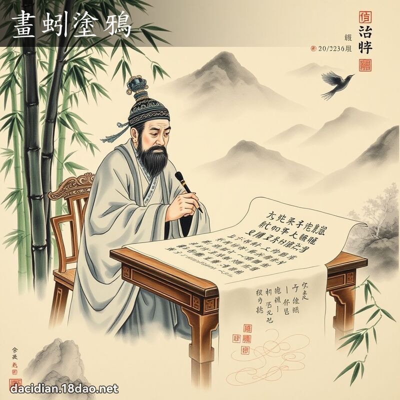 畫蚓塗鴉 配图