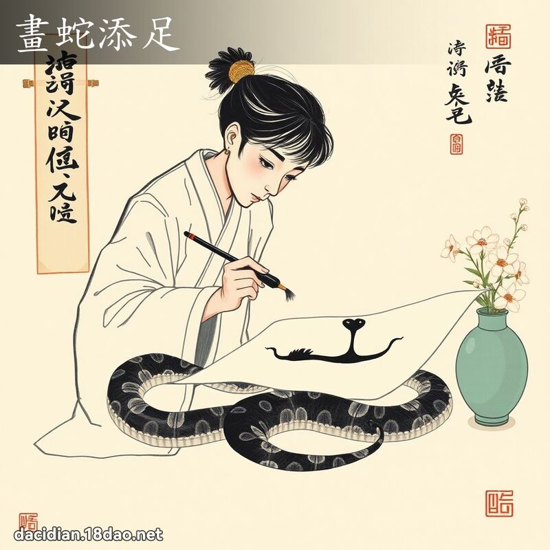 畫蛇添足 配图