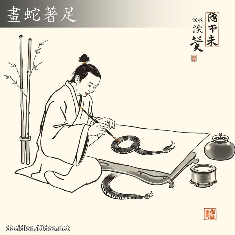 畫蛇著足 配图