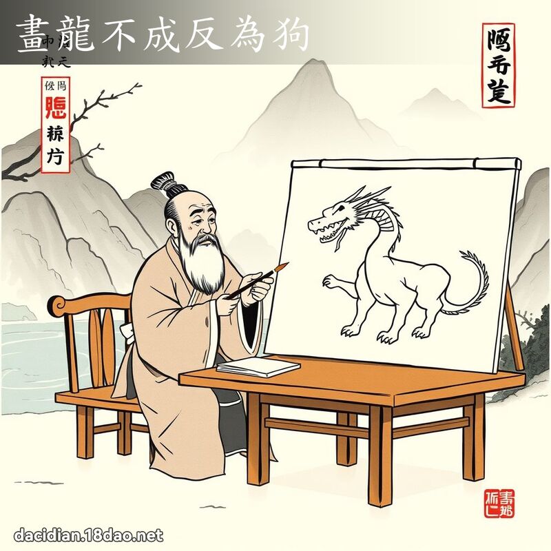画龙不成反为狗 配图