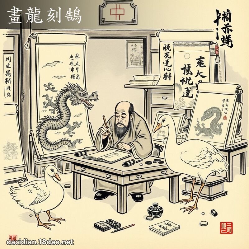 画龙刻鵠 配图