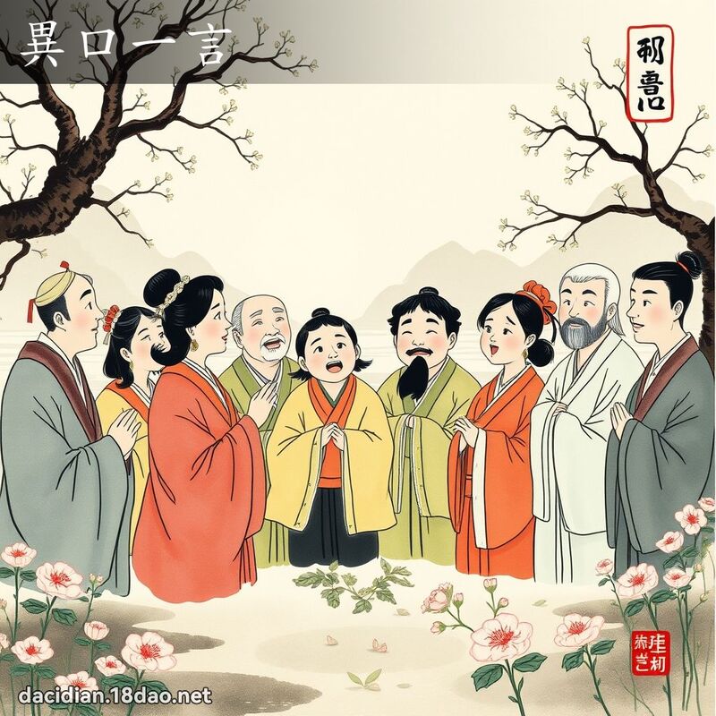 异口一言 配图