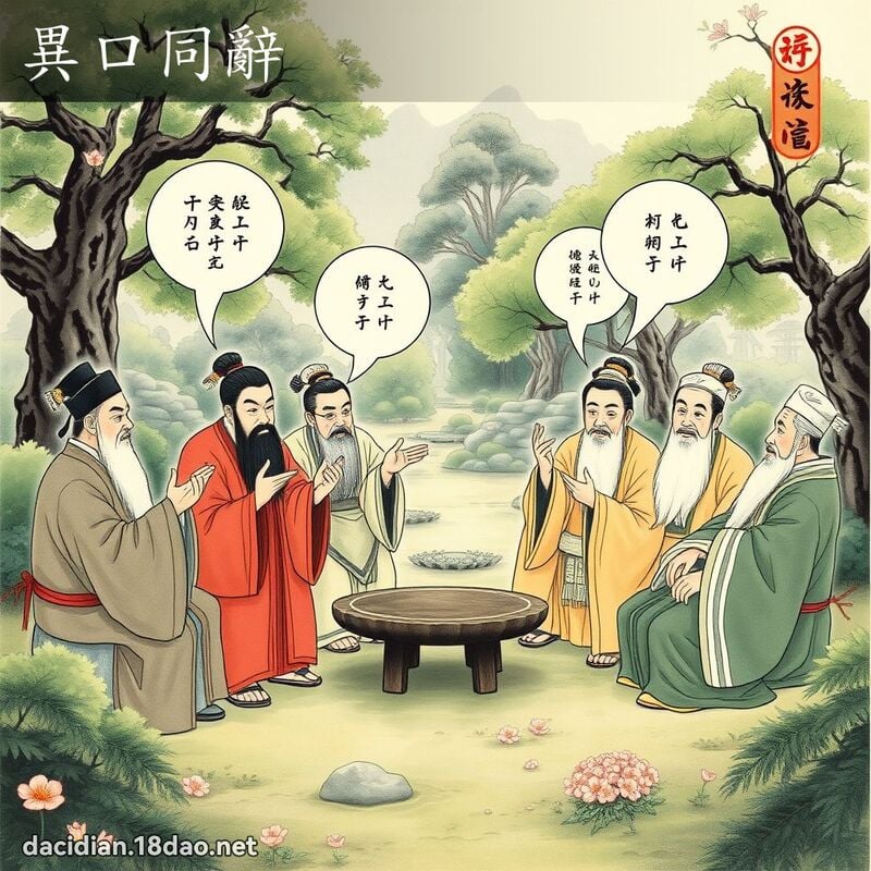 异口同辞 配图