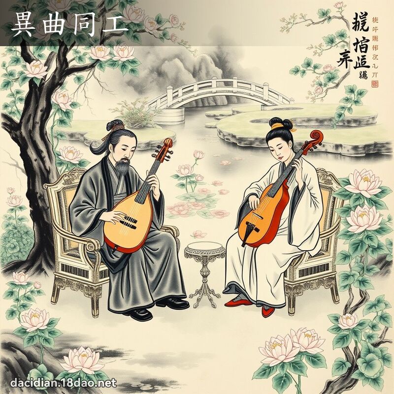 异曲同工 配图