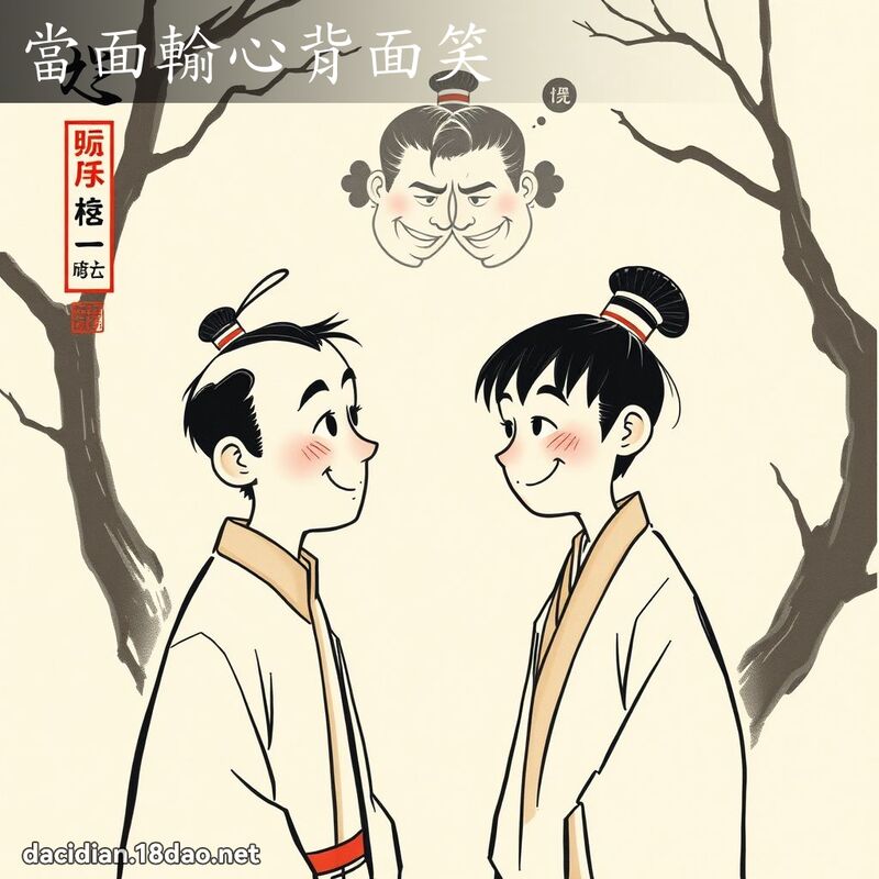 当面输心背面笑 配图