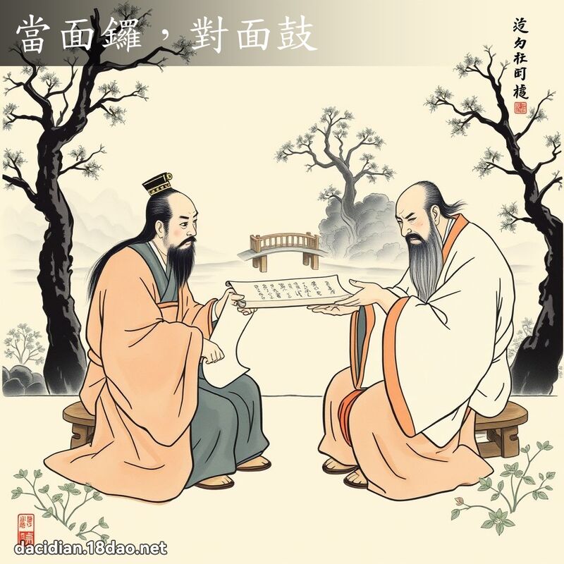 当面锣,对面鼓 配图