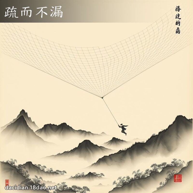 疏而不漏 配图