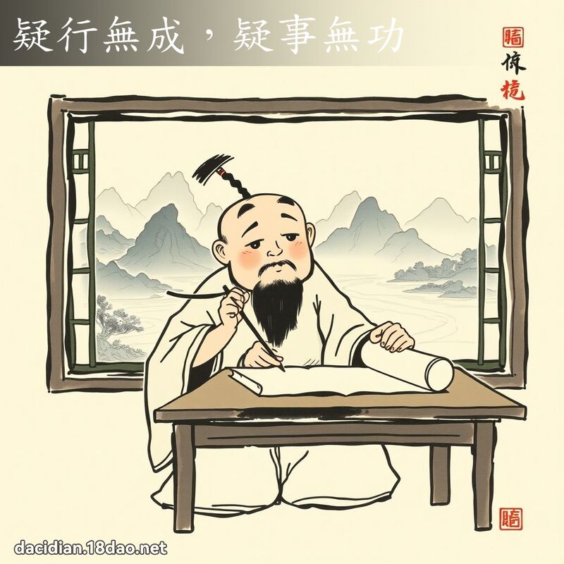 疑行無成,疑事無功 配图